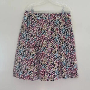 Liz Claiborne Abstract Geometric Print Silk‎ Skirt Womens Size 12 (644)